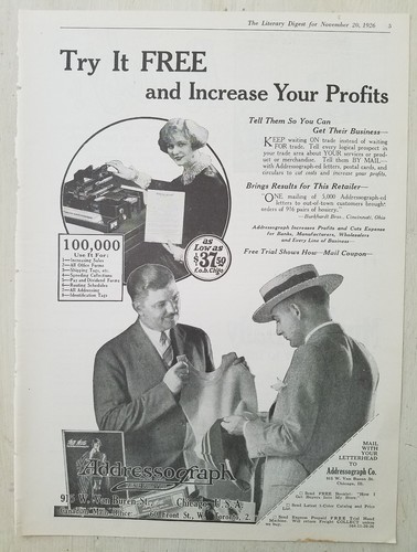 1926 antique addressograph - antique,