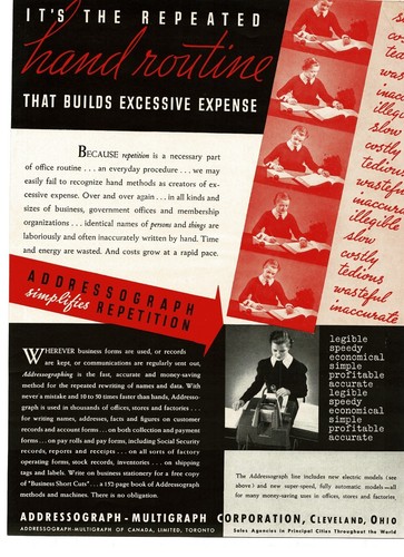 1937 addressograph multigraph - addressograph,